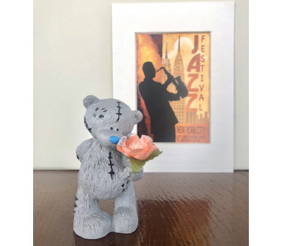 Мишка Тедди Статуэтка с волшебным цветком