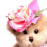 Мишка Bearington в розовой кофте со шляпкой-розой