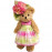 Мишка Bearington со шляпкой-розой в платьице