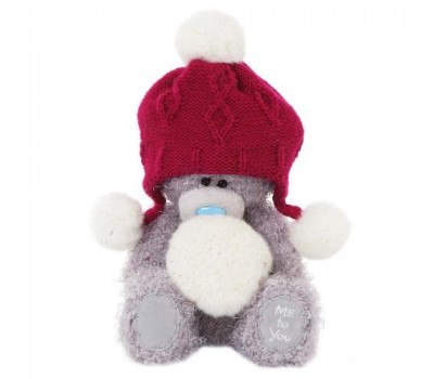 Мишка Тедди MTY в красной шапке с помпончиками