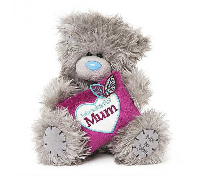 Мишка Тедди с подушкой с надписью  Wonderful Mum