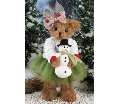 Мишка Беррингтон в платье со снеговичком