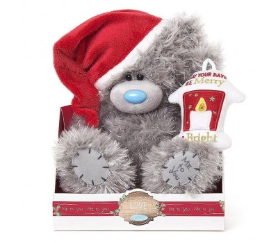Мишка Тедди MTY  в новогодней шапке с фонариком