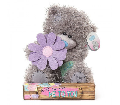 Ведмедик Тедді MTY з ніжною бузковою квіточкою