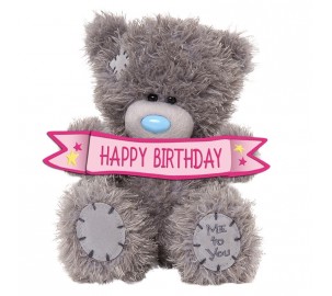 Ведмедик Тедді MTY з табличкой Happy Birthday